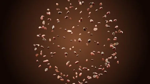 Explosive Coffee Bean Explosion: High-Quality Cinematic Footage  Vídeos de archivo 286802589