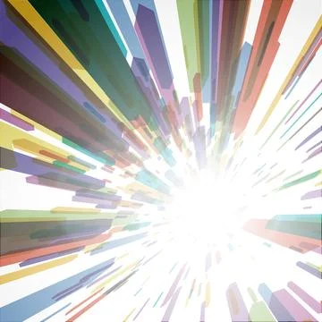 Explosive Color Burst on Abstract Background Stock Illustration