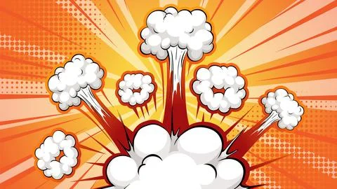 Explosive Comic Book Style Burst Stock Illustration
