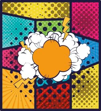Explosive comic pop art style Stock Illustration