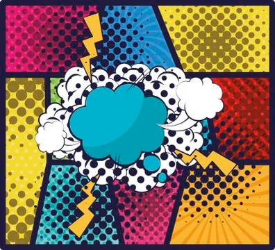 Explosive comic pop art style Stock Illustration