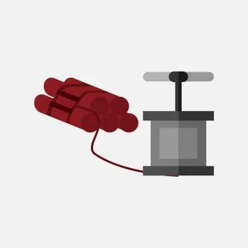 Explosive Dynamite Detonator Vector Illustration Graphic Stock Illustration