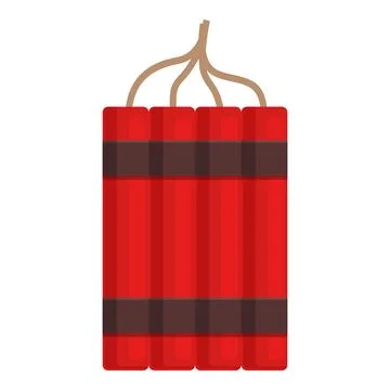 Explosive dynamite icon cartoon vector. Mine coal energy Stock Illustration