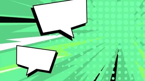 Explosive elements in a dynamic comic backdrop  Stock Footage 293263788