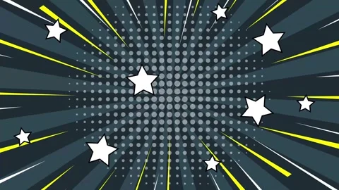 Explosive elements in a dynamic comic backdrop seamless 4k video background Stock Footage 293265495