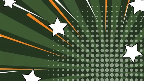 Explosive elements in a simple trendy dynamic comic backdrop seamless 4k video Stock Footage 293263737