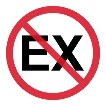 Explosive EX icon, danger symbol isolated on white background. Vector hazard Stock Illustration
