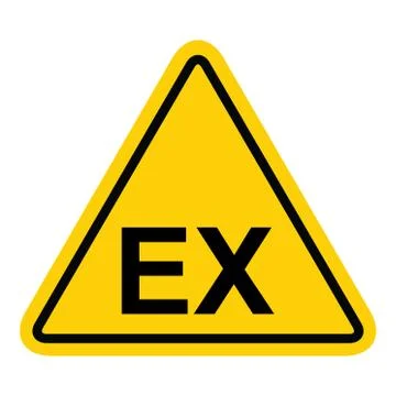 Explosive EX icon, danger symbol isolated on white background. Vector hazard Stock Illustration