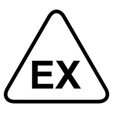 Explosive EX icon, danger symbol isolated on white background. Vector hazard イラスト素材