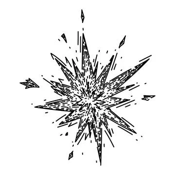 Explosive explosion bomb sketch hand drawn vector Stock Illustration