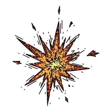 Explosive explosion bomb sketch hand drawn vector Stock Illustration