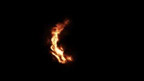 Explosive Fire Burst Circle Loading Loop On Black Background Video stock 319567007
