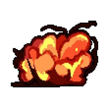 Explosive fire cartoon effect representing danger and destruction イラスト素材