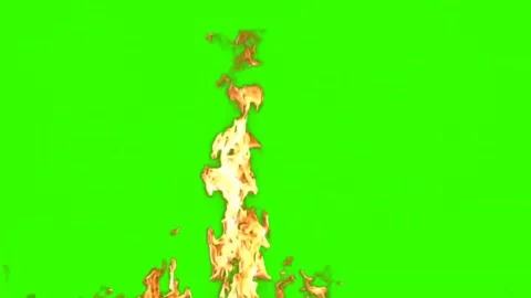 Explosive Fire Flame Burst Effect on Green Screen and Black Stock Footage 340676256