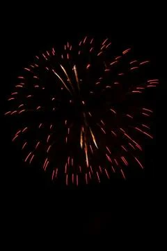 Explosive firework on black background Foto stock