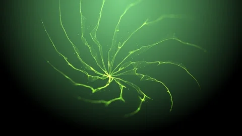 Explosive green magic spiral 3D render Stock Footage 125382951