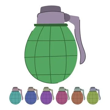 Explosive grenade vector cartoon graphic Stock Illustration