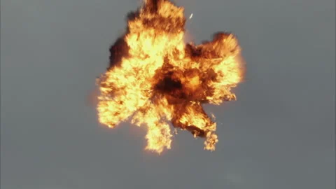 Explosive hanging by string in the air - Reenactment Stock Footage 202911293