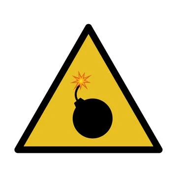 Explosive Hazard Warning Sign Icon Vector Illustration Stock Illustration