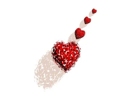 Explosive heart Stock Illustration