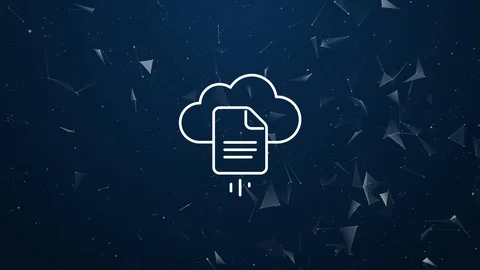 Explosive introduction of Cloud data file concept. Video stock 120310520