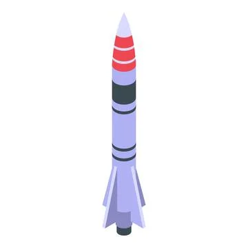 Explosive missile icon isometric vector. Craft air combat Stock Illustration