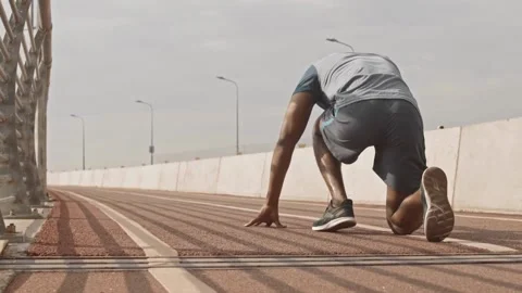 Explosive Morning Sprint Session on Track Stock Footage 320503869