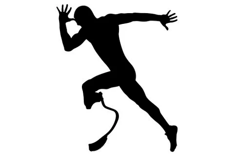 Explosive motion athlete runner Ilustração Stock