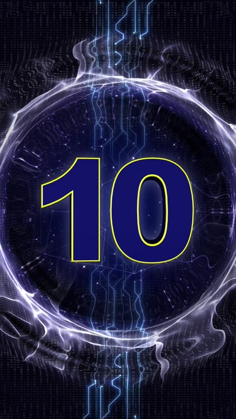 Explosive Number 10 Animation, Transition Vídeo Stock 322200925