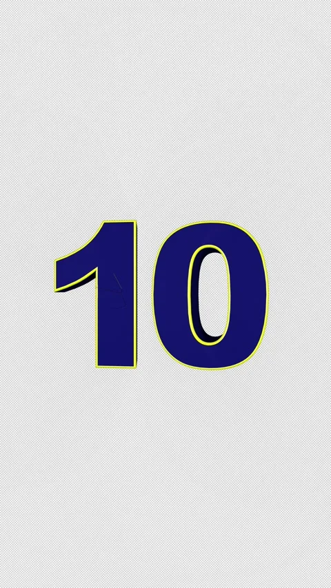 Explosive Number 10 Animation, Transition Video stock 326123158