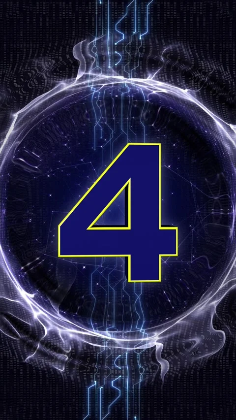 Explosive Number 4 Animation, Transition Stockbeeldmateriaal 322528282