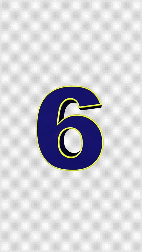 Explosive Number 6 Animation, Transition Stock-Footage 326123406