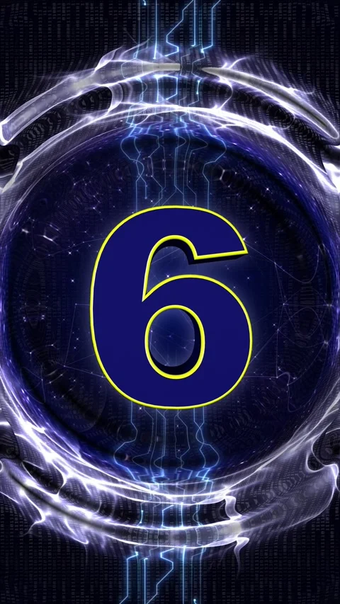 Explosive Number 6 Animation, Transition 库存影片 329910046