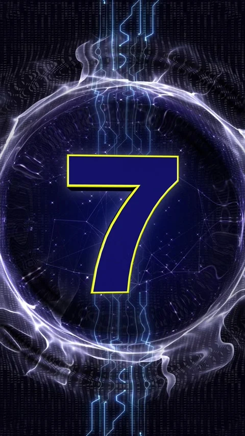 Explosive Number 7 Animation, Transition 库存影片 322200239