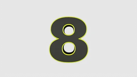 Explosive Number 8 Animation, Transition 库存影片 320973789