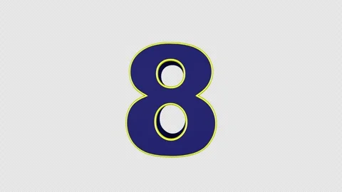 Explosive Number 8 Animation, Transition Vidéo 320973934