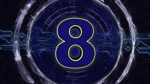 Explosive Number 8 Animation, Transition Vidéo 320977570