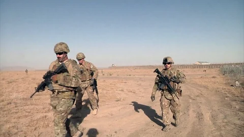 Explosive Ordinance Disposal Technicians stationed at FOB Spin Boldak - 2013 Stock Footage 106131030