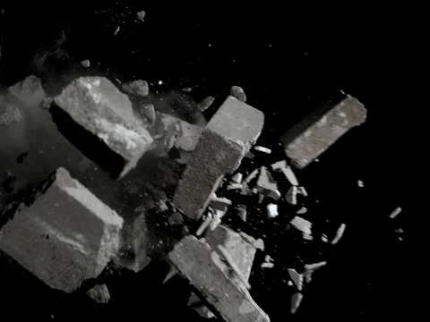 Explosive Particles [18-24] - Dust Rock Speck Crumb Stone Debris Stock Footage 93080132