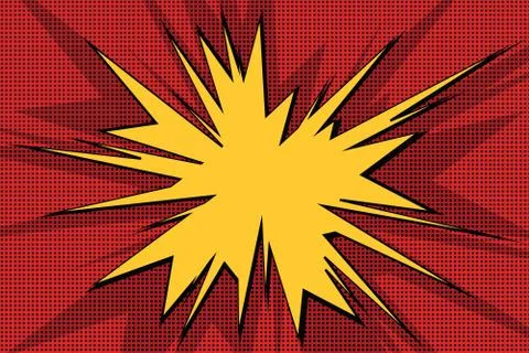 Explosive pop art background comics bubble Stock Illustration
