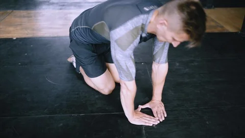 Explosive push ups diamond exercise Stock Footage 112121642