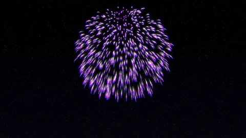 Explosive real firework with silver trail or trace on starry night background Stock Footage 225701661