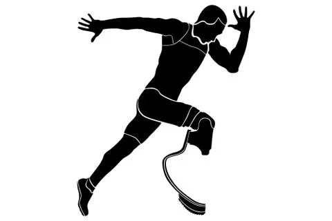 Explosive runner athlete Illustrazione stock