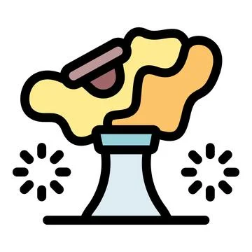 Explosive science experiment with colorful chemicals Stock Illustration