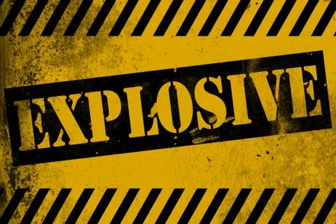 Explosive sign yellow with stripes Stock-Illustration