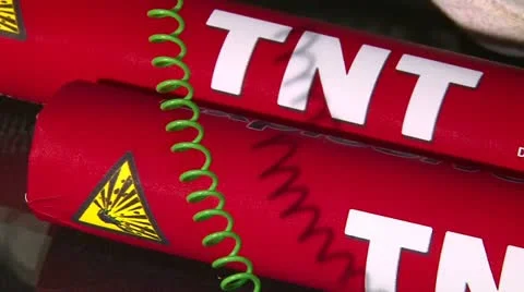 Explosive TNT, cutting green wire Stock Footage 21942368
