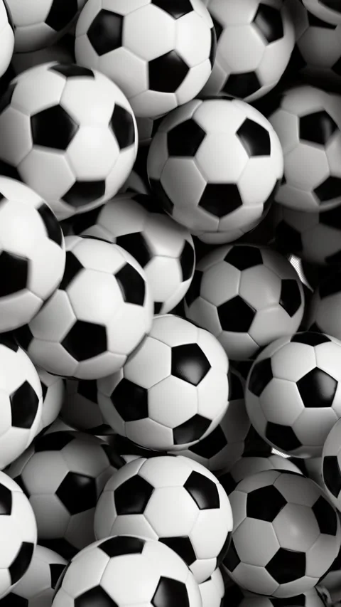 Explosive Vertical Soccer Balls Fill Burst Transition with Alpha Channel 库存影片 335763287