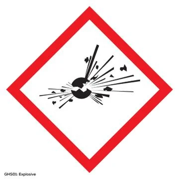 Explosive warning sign Stock Illustration