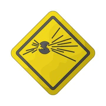 Explosive warning sign illustration Stock Illustration