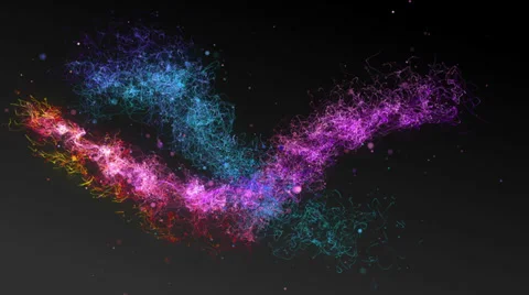 Explosive Wave Particles Colorful 4K resolution UHD Stock Footage 39057581